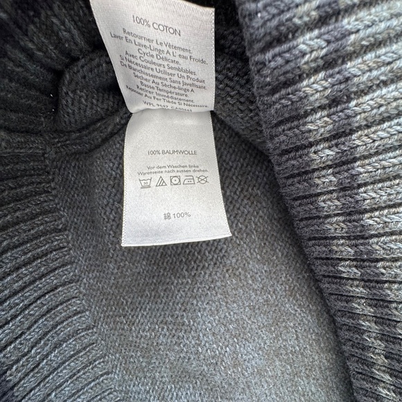 Men's EDDIE BAUER Roll Neck Sweater 100% Cotton, Black Blue Size XL - Picture 6 of 7